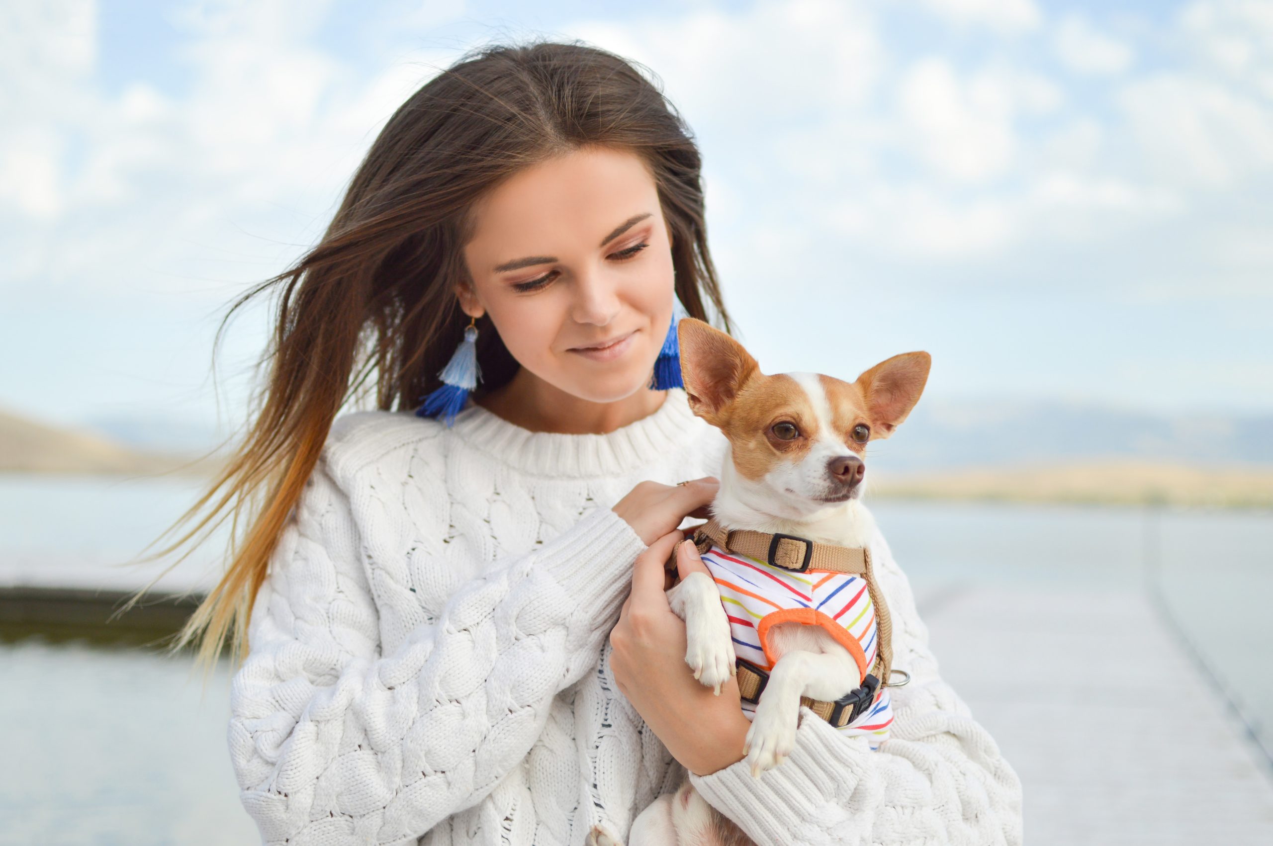 image of a woman and a dog